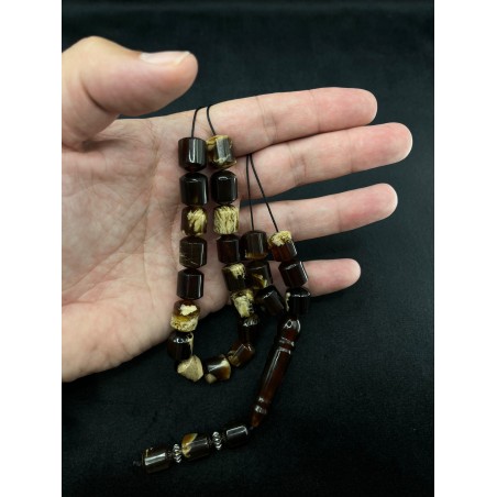 Greek Komboloi Zebra Beads 36.19g