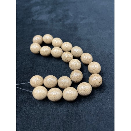 Handcrafted White Zebra Amber Beads Tower