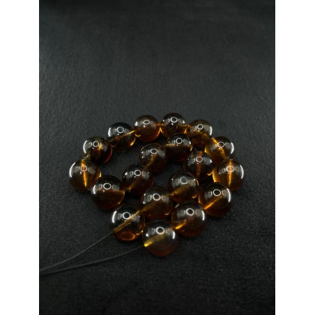 Handcrafted Blue Amber Beads Soft Tassel