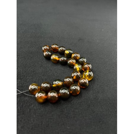 Handcrafted Cognac Amber Worry Beads Silver Tower 16.33g
