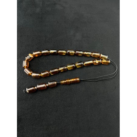 Natural Amber Worry Beads In Hand