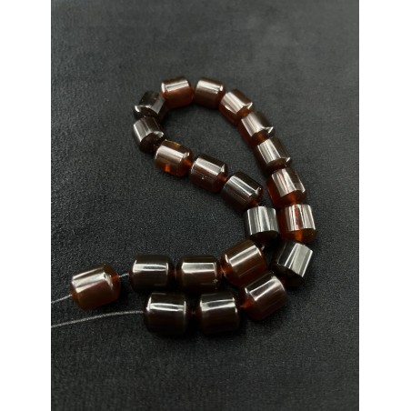 Handcrafted Chocolate Amber Beads Soft Tassel