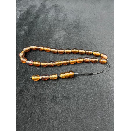 Natural Blue Amber Beads In Hand 271