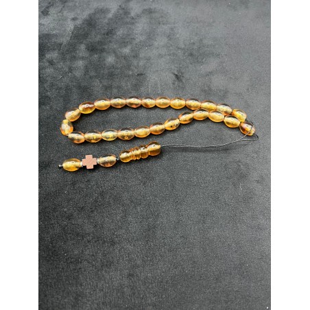 Natural Amber Worry Beads In Hand 19.88g
